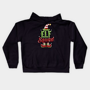 Christmas Elf Squad Family Matching Group Kids Hoodie